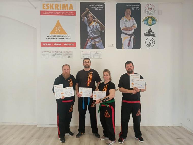 Sikeres Eskrima instruktori vizsga Karcagon – új instruktorok 2026-ban